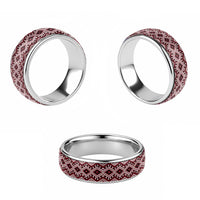 New Zealand Aotearoa Classic Ring Red Taniko Art Maori Pattern