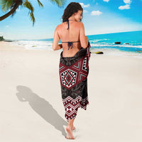 New Zealand Aotearoa Sarong Red Taniko Art Maori Pattern