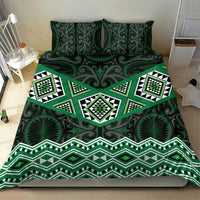 New Zealand Aotearoa Bedding Set Green Taniko Art Maori Pattern LT05 - Polynesian Pride