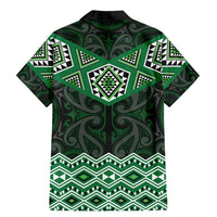 New Zealand Aotearoa Family Matching Mermaid Dress and Hawaiian Shirt Green Taniko Art Maori Pattern LT05 - Polynesian Pride