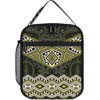 New Zealand Aotearoa Lunch Bag Yellow Taniko Art Maori Pattern LT05 10.2 × 8.3 × 4.3 inch Yellow - Polynesian Pride