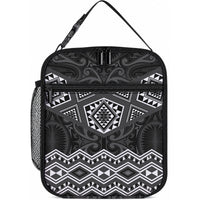 New Zealand Aotearoa Lunch Bag Black Taniko Art Maori Pattern LT05 10.2 × 8.3 × 4.3 inch Black - Polynesian Pride