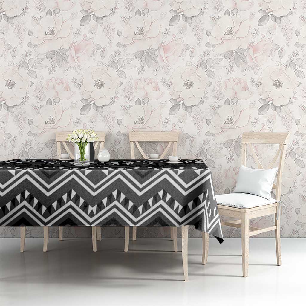 New Zealand Aotearoa Tablecloth Black Taniko Art Maori Pattern
