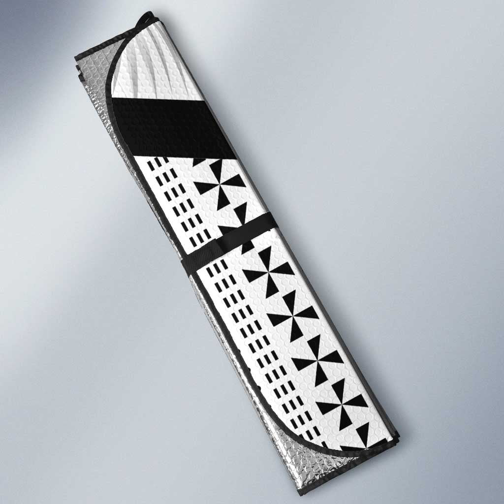 Custom Fiji 2026 Rugby Auto Sun Shade Fijian Tapa Pattern LT05 - Polynesian Pride
