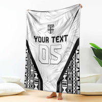 Custom Fiji 2026 Rugby Blanket Fijian Tapa Pattern