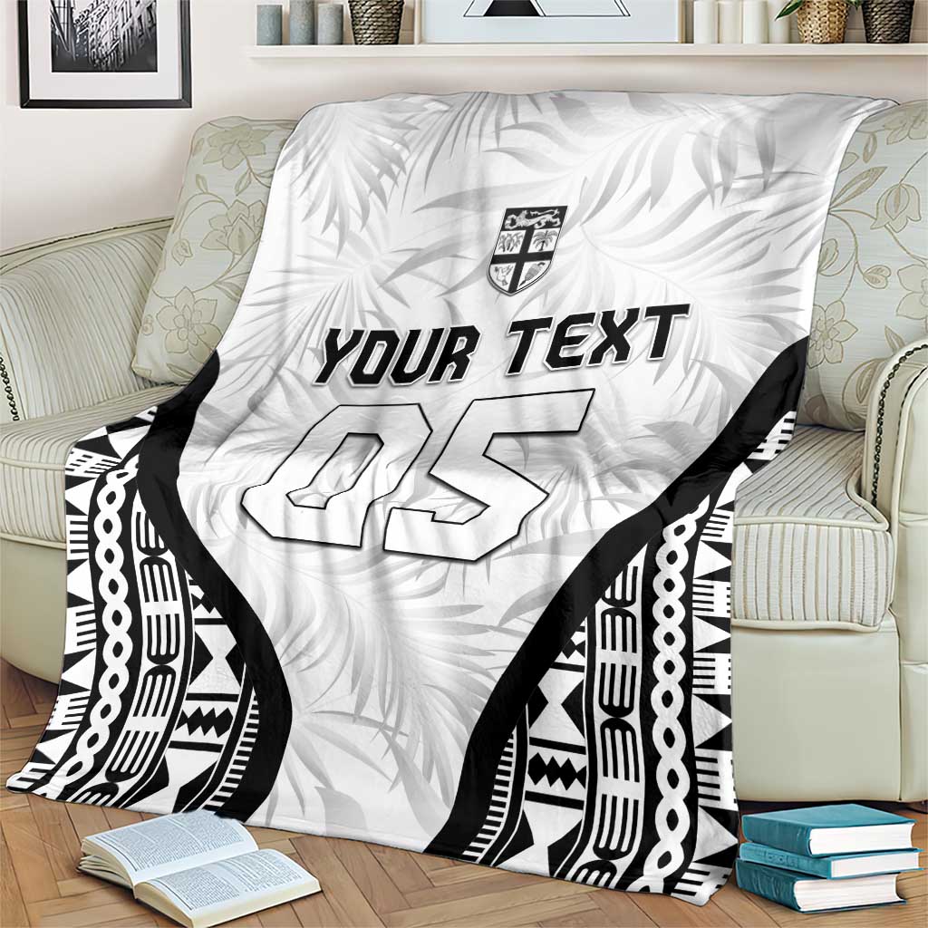 Custom Fiji 2026 Rugby Blanket Fijian Tapa Pattern