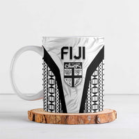 Custom Fiji 2026 Rugby Ceramic Mug Fijian Tapa Pattern