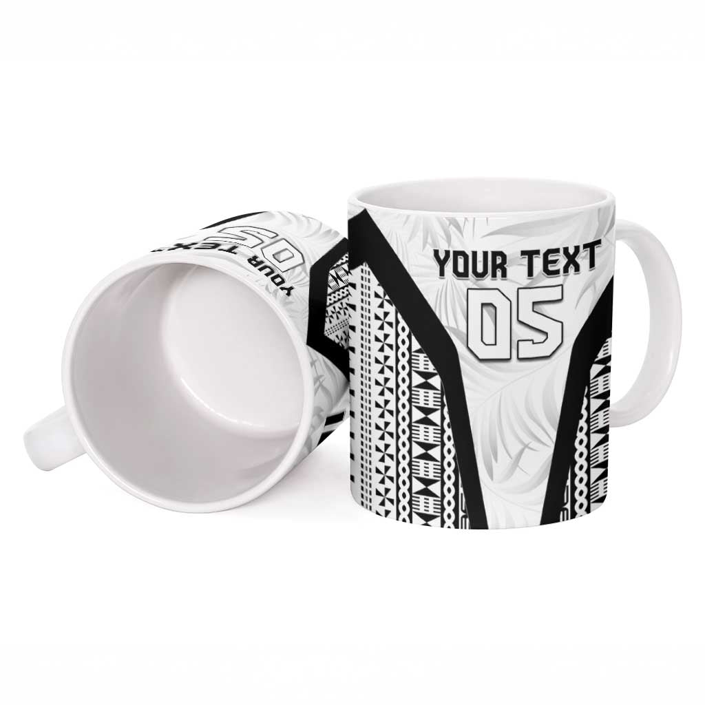 Custom Fiji 2026 Rugby Ceramic Mug Fijian Tapa Pattern