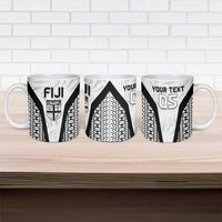 Custom Fiji 2026 Rugby Ceramic Mug Fijian Tapa Pattern
