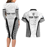Custom Fiji 2026 Rugby Couples Matching Long Sleeve Bodycon Dress and Hawaiian Shirt Fijian Tapa Pattern LT05 - Polynesian Pride