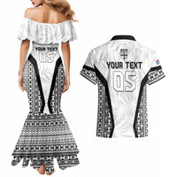 Custom Fiji 2026 Rugby Couples Matching Mermaid Dress and Hawaiian Shirt Fijian Tapa Pattern LT05 - Polynesian Pride