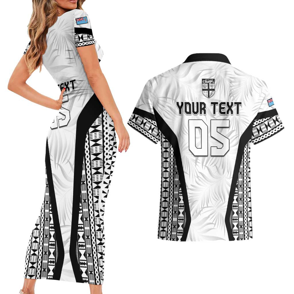 Custom Fiji 2026 Rugby Couples Matching Short Sleeve Bodycon Dress and Hawaiian Shirt Fijian Tapa Pattern LT05 - Polynesian Pride