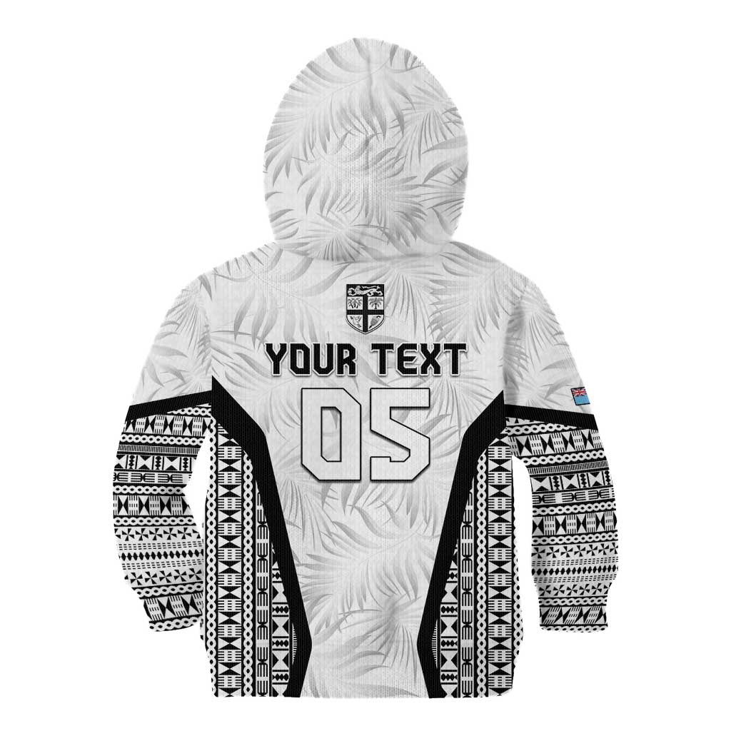 Custom Fiji 2026 Rugby Kid Hoodie Fijian Tapa Pattern