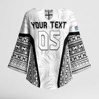 Custom Fiji 2026 Rugby Kimono Sleeve Blouse Fijian Tapa Pattern LT05 - Polynesian Pride