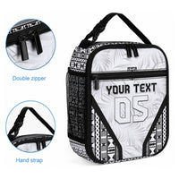 Custom Fiji 2026 Rugby Lunch Bag Fijian Tapa Pattern