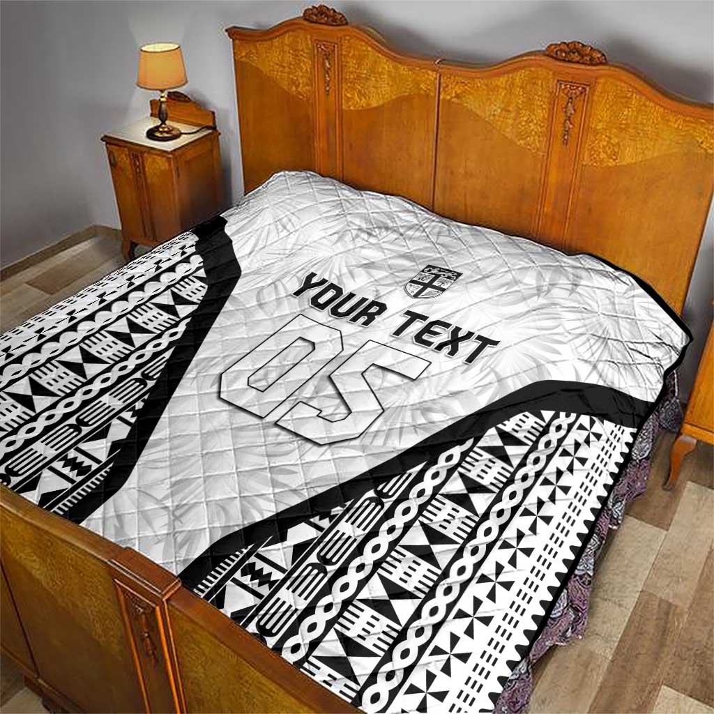 Custom Fiji 2026 Rugby Quilt Fijian Tapa Pattern