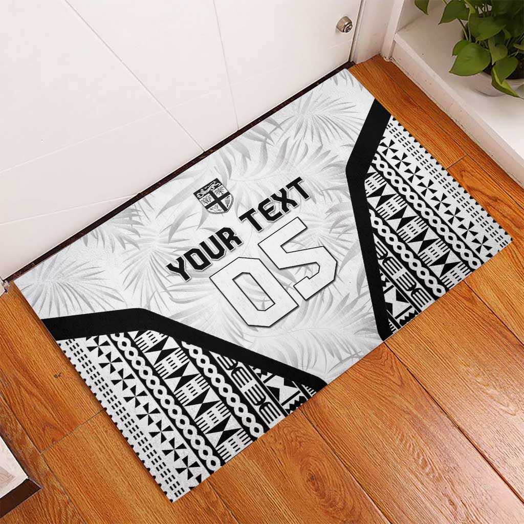 Custom Fiji 2026 Rugby Rubber Doormat Fijian Tapa Pattern LT05 - Polynesian Pride