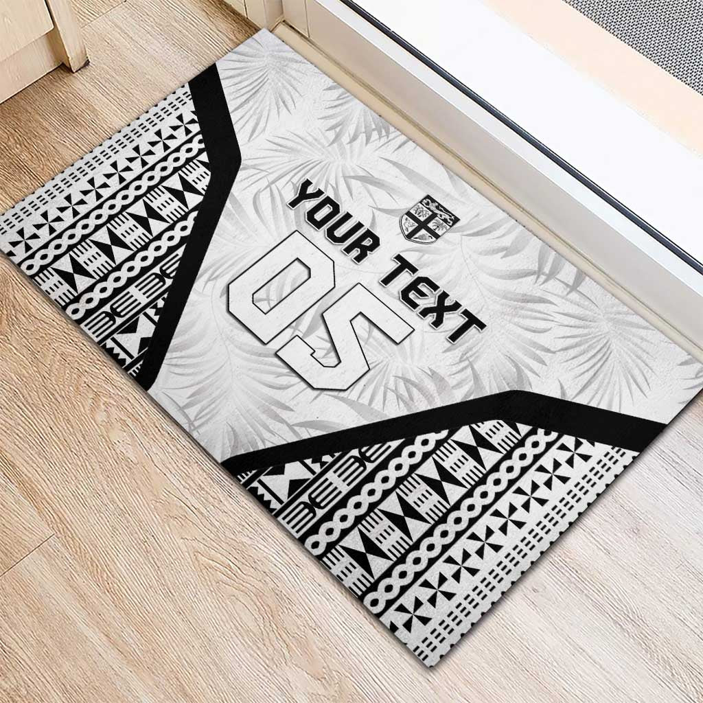 Custom Fiji 2026 Rugby Rubber Doormat Fijian Tapa Pattern LT05 - Polynesian Pride