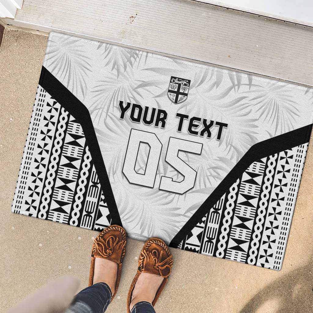Custom Fiji 2026 Rugby Rubber Doormat Fijian Tapa Pattern LT05 - Polynesian Pride