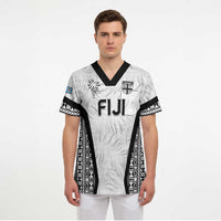 Custom Fiji 2026 Rugby Scrub Top Fijian Tapa Pattern