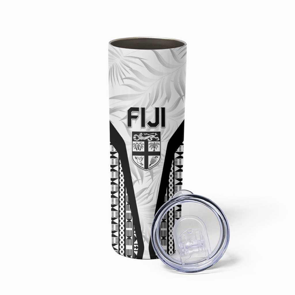 Custom Fiji 2026 Rugby Skinny Tumbler Fijian Tapa Pattern LT05 - Polynesian Pride