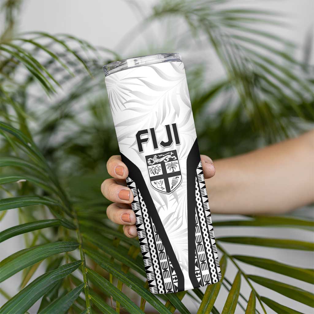 Custom Fiji 2026 Rugby Skinny Tumbler Fijian Tapa Pattern LT05 - Polynesian Pride