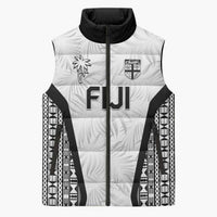 Custom Fiji 2026 Rugby Sleeveless Puffer Jacket Fijian Tapa Pattern