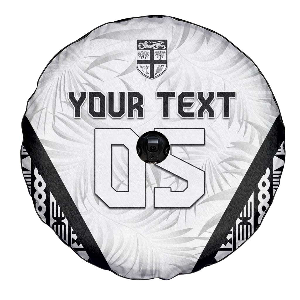 Custom Fiji 2026 Rugby Spare Tire Cover Fijian Tapa Pattern
