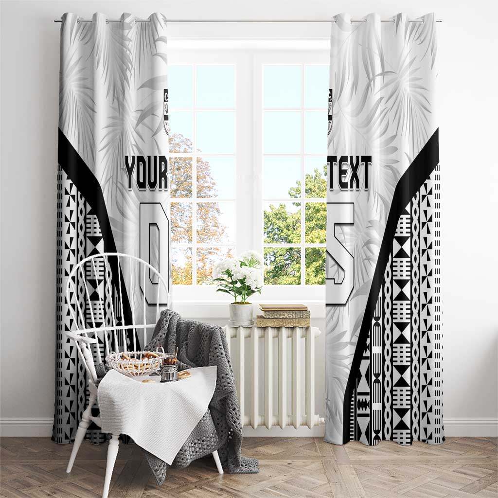Custom Fiji 2026 Rugby Window Curtain Fijian Tapa Pattern
