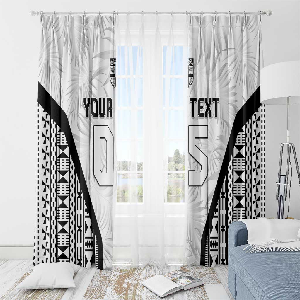 Custom Fiji 2026 Rugby Window Curtain Fijian Tapa Pattern