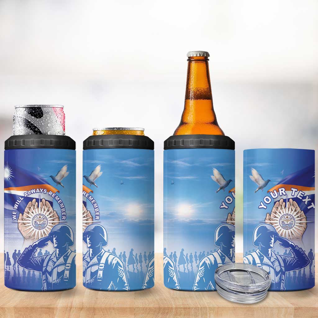 Personalised Marshall Islands Remembrance Day 4 in 1 Can Cooler Tumbler We Will Always Remember