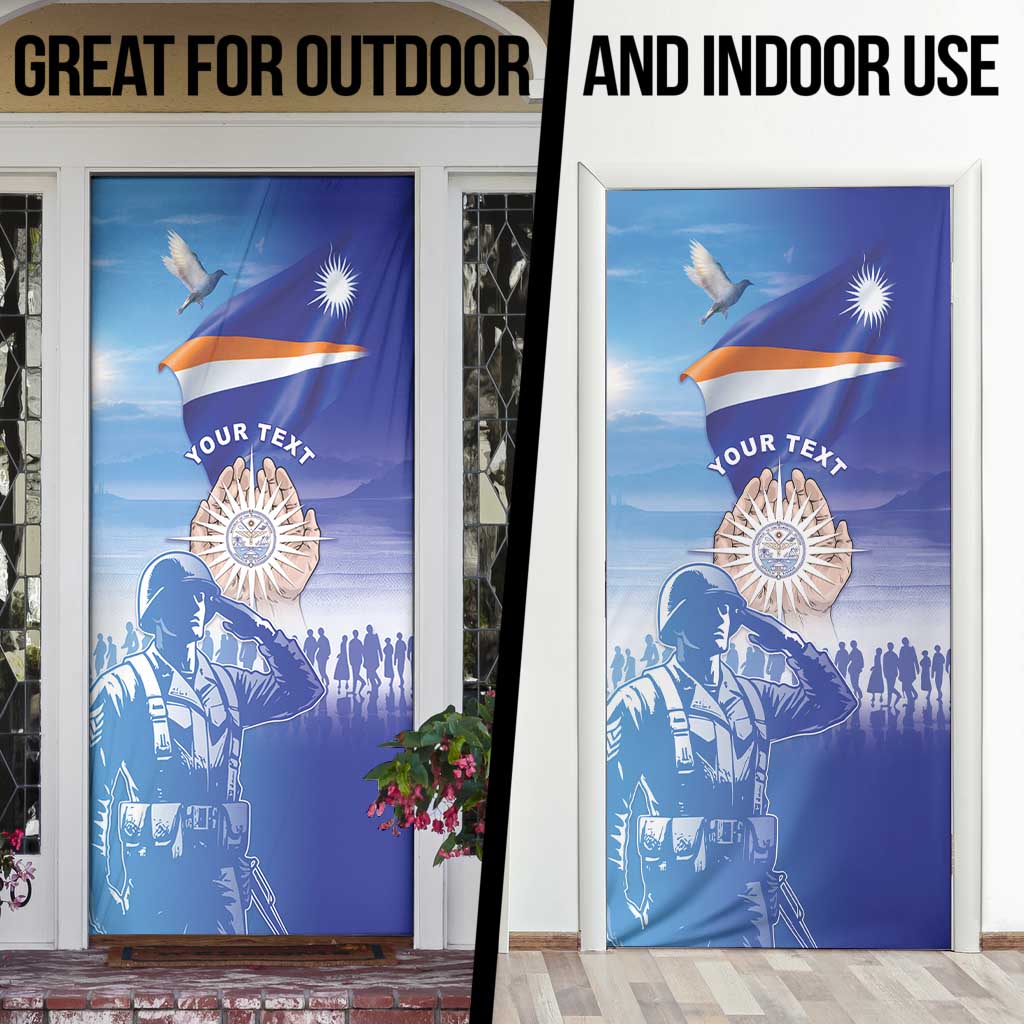Personalised Marshall Islands Remembrance Day Door Cover We Will Always Remember