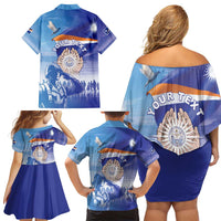 Personalised Marshall Islands Remembrance Day Family Matching Off Shoulder Short Dress and Hawaiian Shirt We Will Always Remember