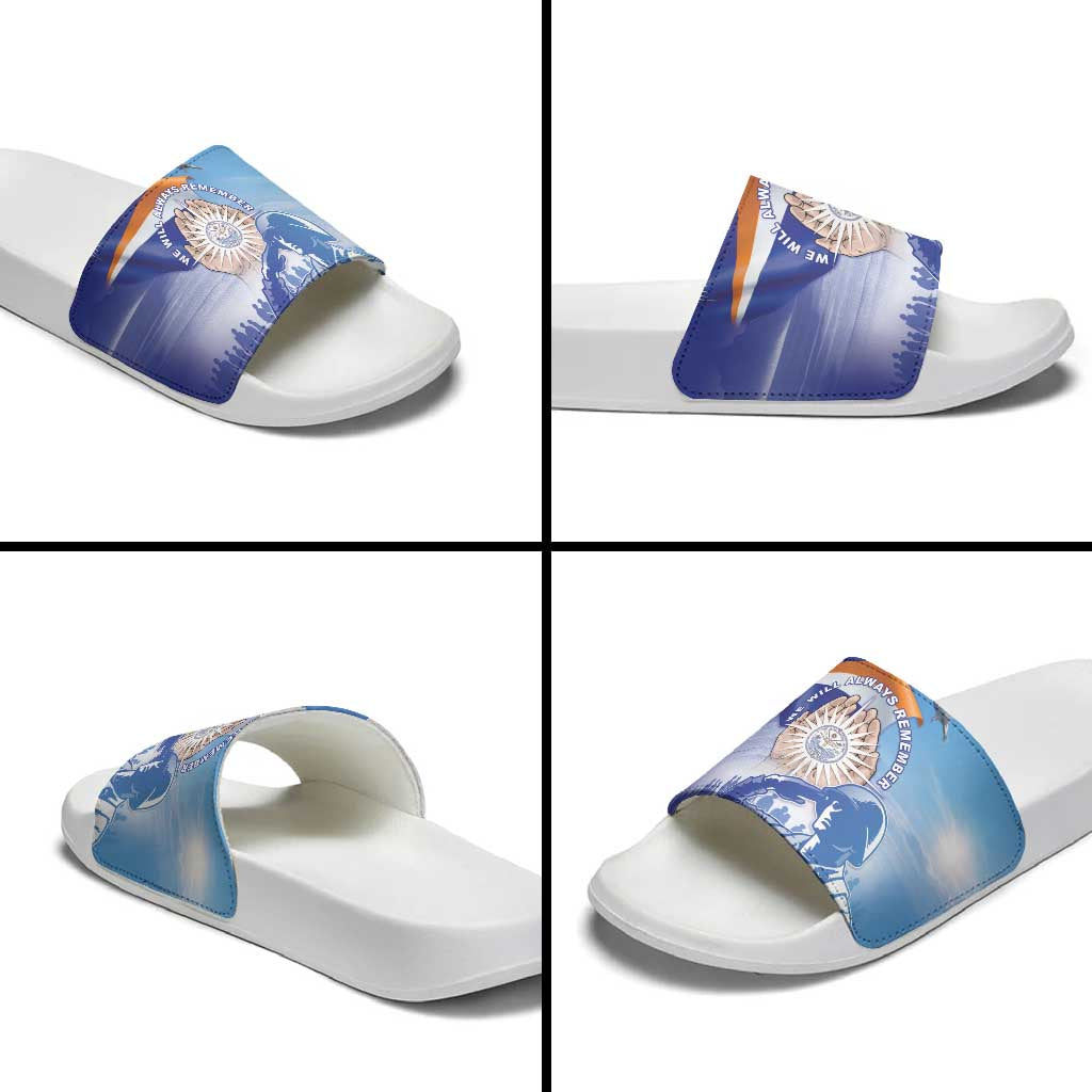 Marshall Islands Remembrance Day Slide Sandals We Will Always Remember