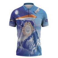 Personalised Marshall Islands Remembrance Day Zipper Polo Shirt We Will Always Remember