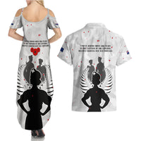 New Zealand ANZAC Day Couples Matching Summer Maxi Dress and Hawaiian Shirt For The Nurse Lest We Forget LT05 - Polynesian Pride