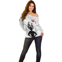 New Zealand ANZAC Day Off Shoulder Sweater For The Nurse Lest We Forget LT05 - Polynesian Pride