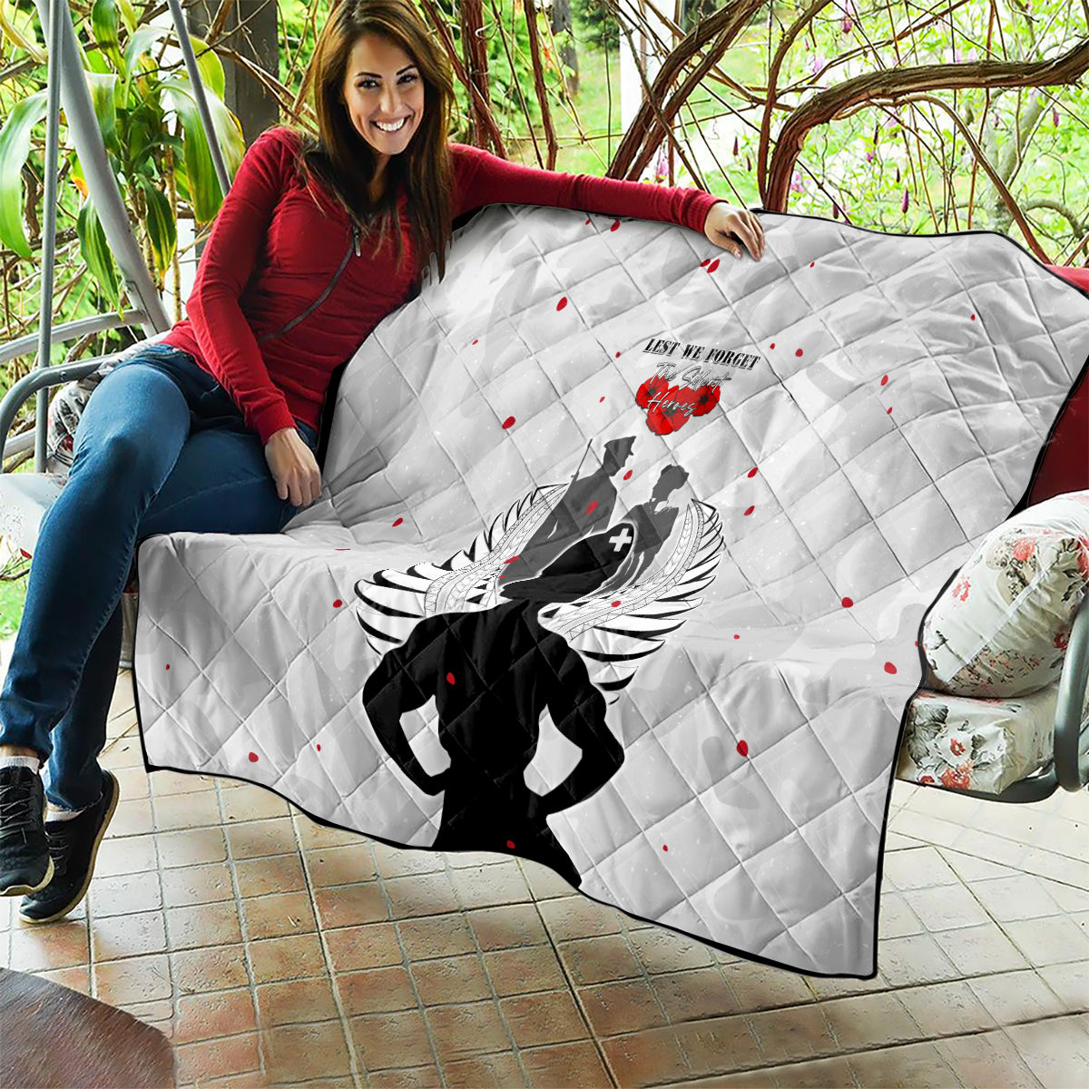 New Zealand ANZAC Day Quilt For The Nurse Lest We Forget