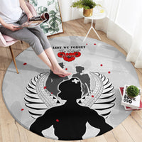 New Zealand ANZAC Day Round Carpet For The Nurse Lest We Forget