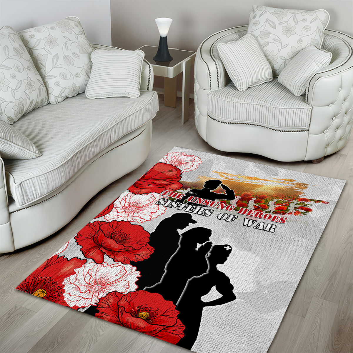 New Zealand ANZAC Day Area Rug The Unsung Heroes Sisters of War LT05 - Polynesian Pride