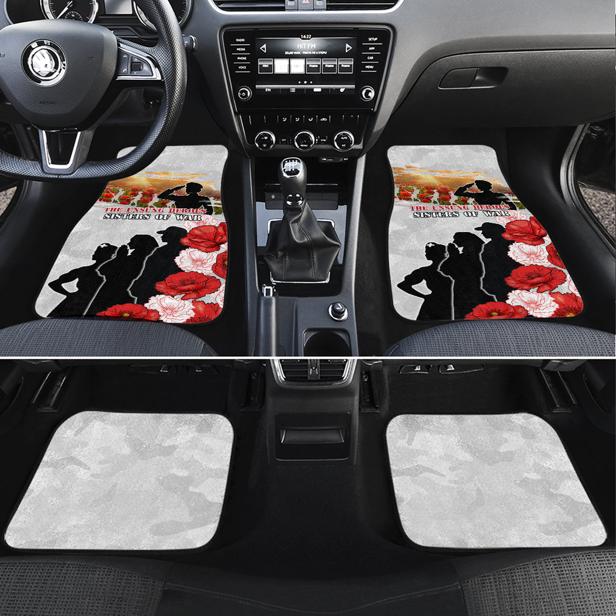 New Zealand ANZAC Day Car Mats The Unsung Heroes Sisters of War LT05 Set 4pcs White - Polynesian Pride