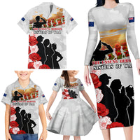 New Zealand ANZAC Day Family Matching Long Sleeve Bodycon Dress and Hawaiian Shirt The Unsung Heroes Sisters of War LT05 - Polynesian Pride