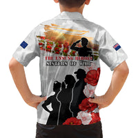 New Zealand ANZAC Day Family Matching Off Shoulder Short Dress and Hawaiian Shirt The Unsung Heroes Sisters of War LT05 - Polynesian Pride
