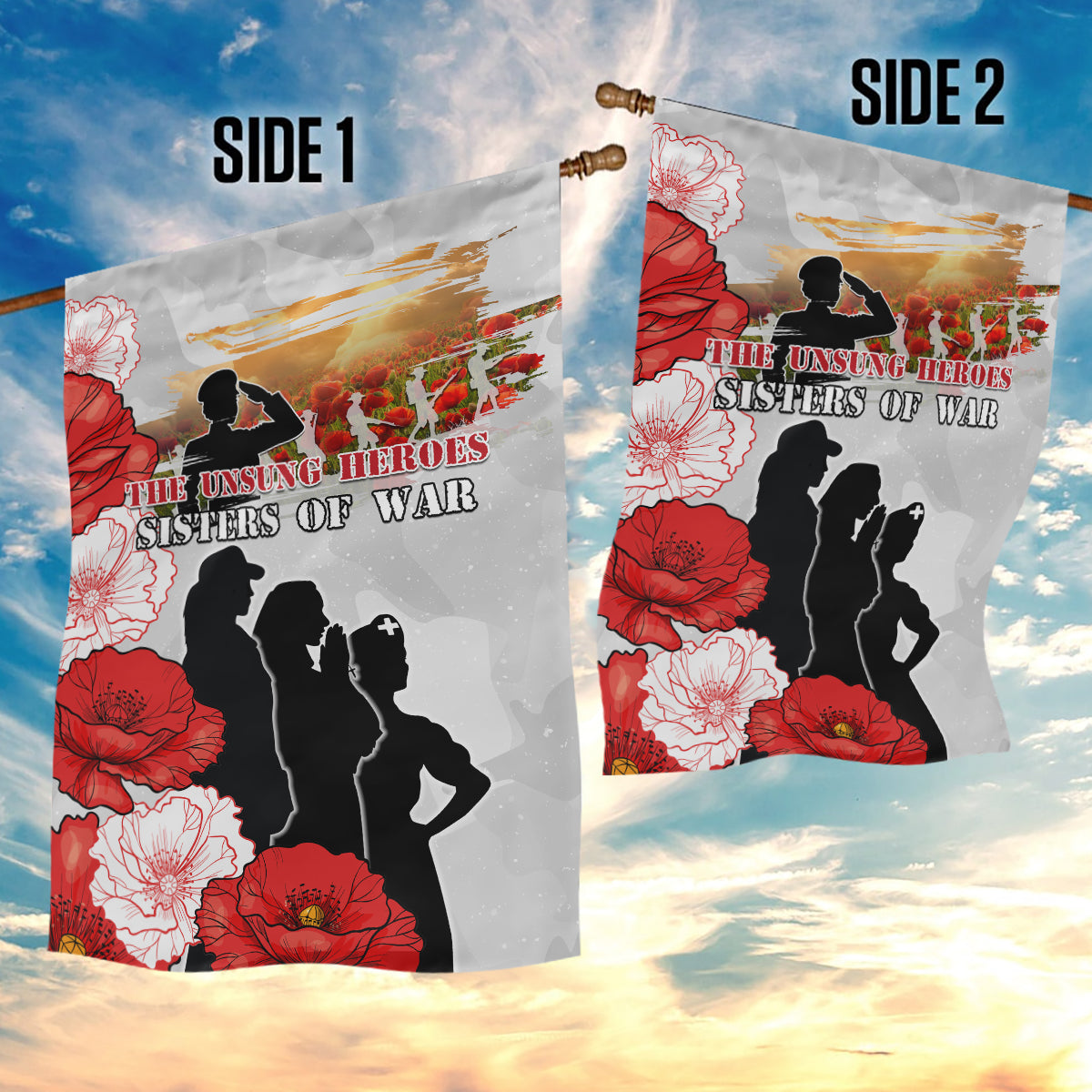 New Zealand ANZAC Day Garden Flag The Unsung Heroes Sisters of War LT05 - Polynesian Pride