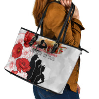 New Zealand ANZAC Day Leather Tote Bag The Unsung Heroes Sisters of War LT05 - Polynesian Pride