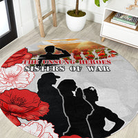 New Zealand ANZAC Day Round Carpet The Unsung Heroes Sisters of War LT05 White - Polynesian Pride