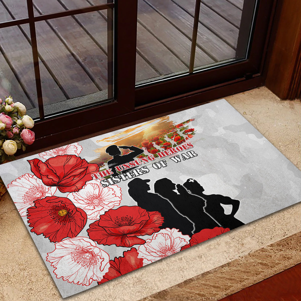 New Zealand ANZAC Day Rubber Doormat The Unsung Heroes Sisters of War LT05 - Polynesian Pride