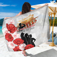 New Zealand ANZAC Day Sarong The Unsung Heroes Sisters of War LT05 One Size 44 x 66 inches White - Polynesian Pride