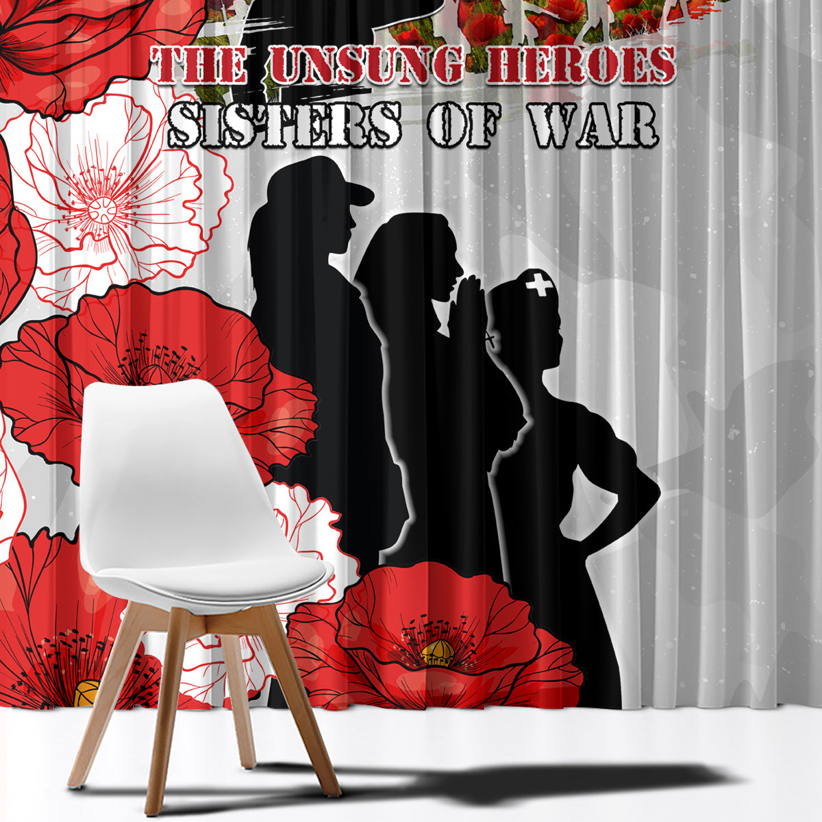 New Zealand ANZAC Day Window Curtain The Unsung Heroes Sisters of War LT05 - Polynesian Pride