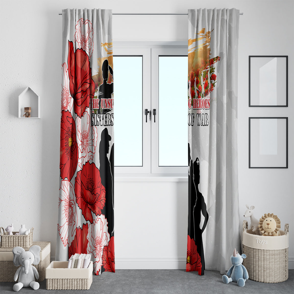 New Zealand ANZAC Day Window Curtain The Unsung Heroes Sisters of War LT05 - Polynesian Pride